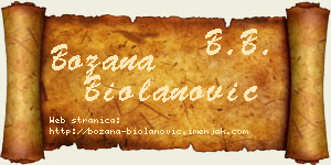 Božana Biolanović vizit kartica